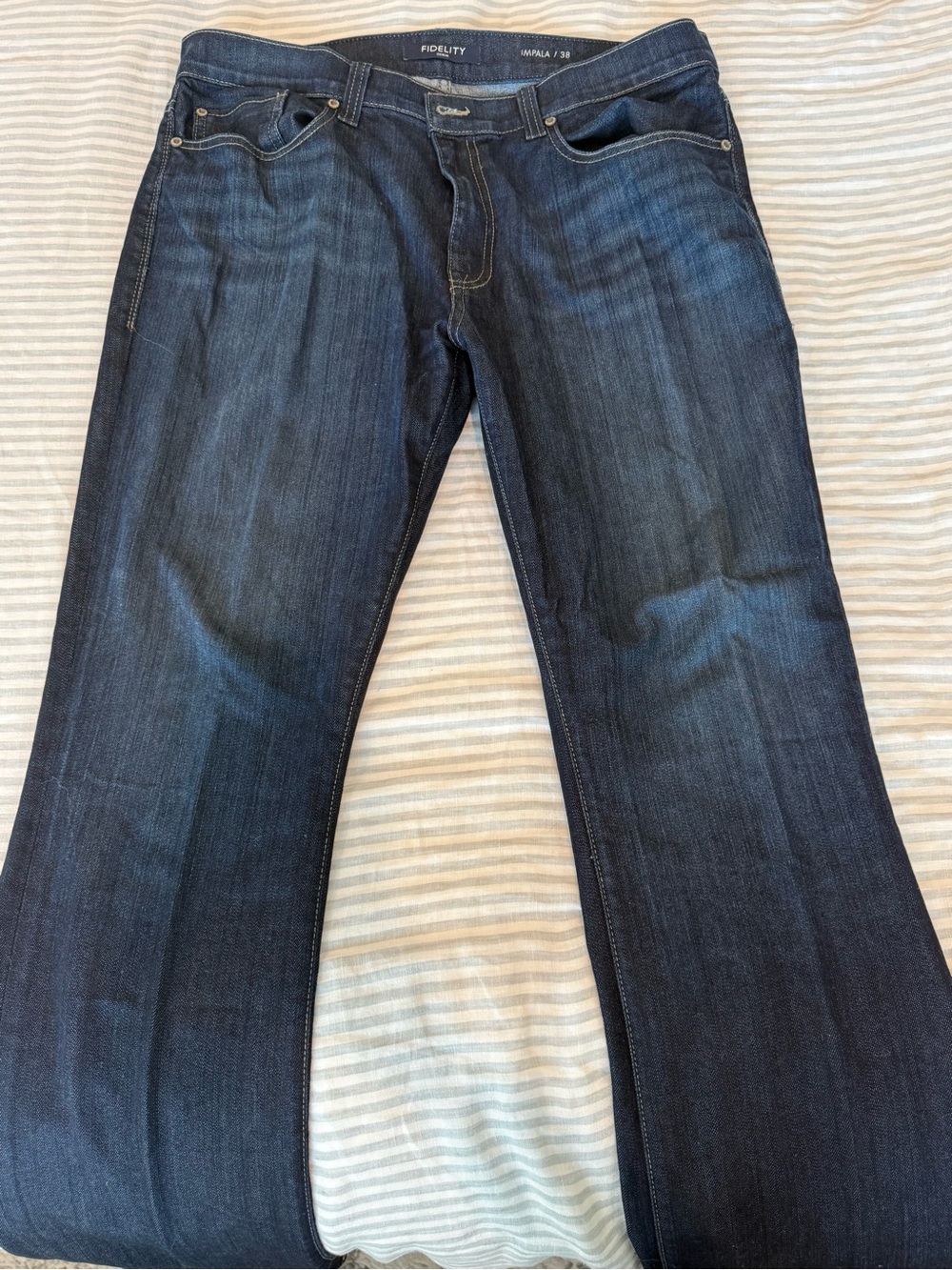 Fidelity Men's Dark Blue Bootcut Jeans